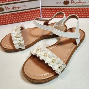 Girls Sandals - Panda Ninjia White Size 4 Youth